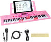 61-Key Kids Piano Keyboard with Light-Up Keys & Mic