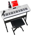 61-Key Portable Electronic Keyboard Beginner Set w/ Stand