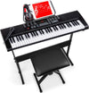 61-Key Portable Electronic Keyboard Beginner Set w/ Stand