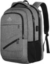 MATEIN 17" Laptop Backpack - TSA Friendly, USB Port, Grey